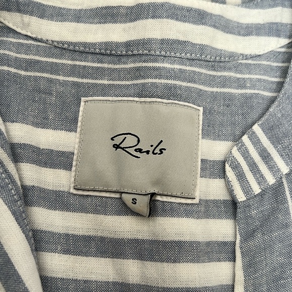 Rails Suri Blue Dusk Striped Linen Dress NWOT - Picture 5 of 10